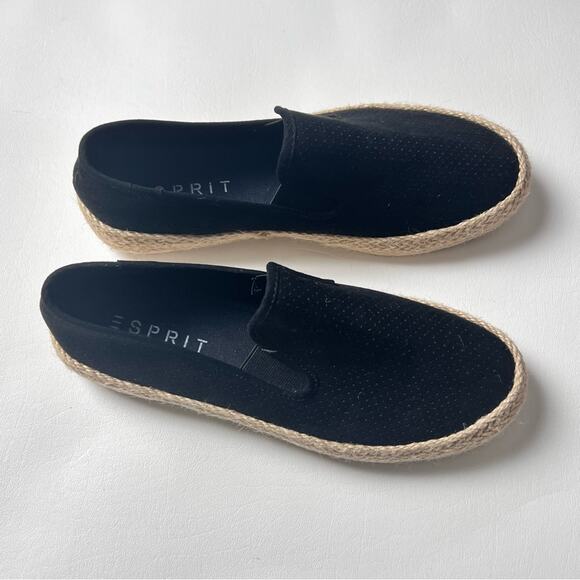 ESPRIT Women's Black  Erika Espadrille Slip-On Sneaker Sz 6.5 - Picture 7 of 10